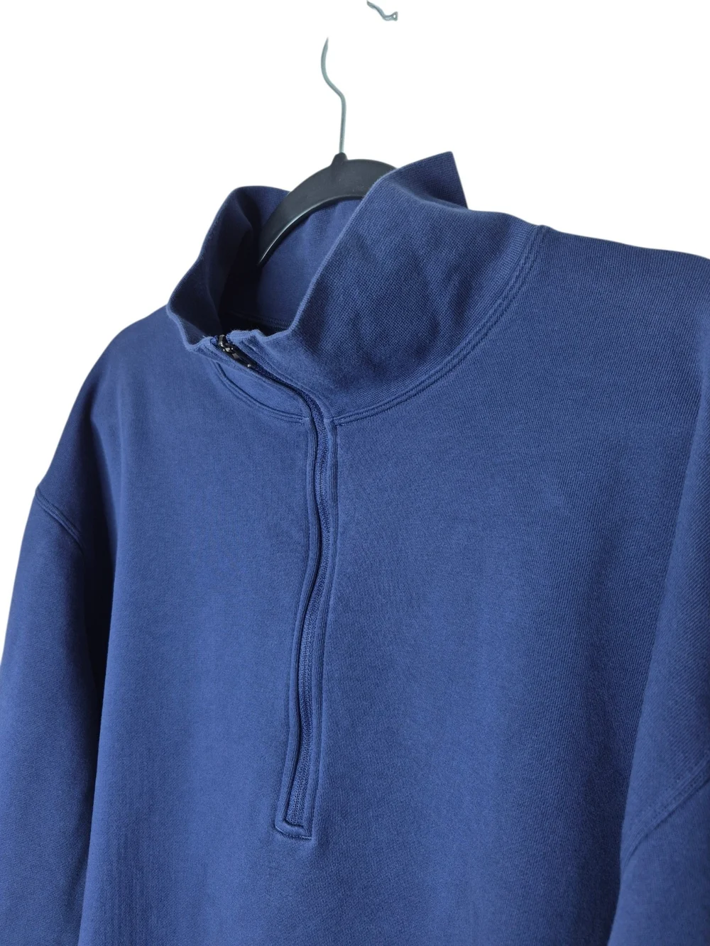 Lululemon Mens Half Zip Pullover Sweatshirt Blue Back Zip Pocket XXL